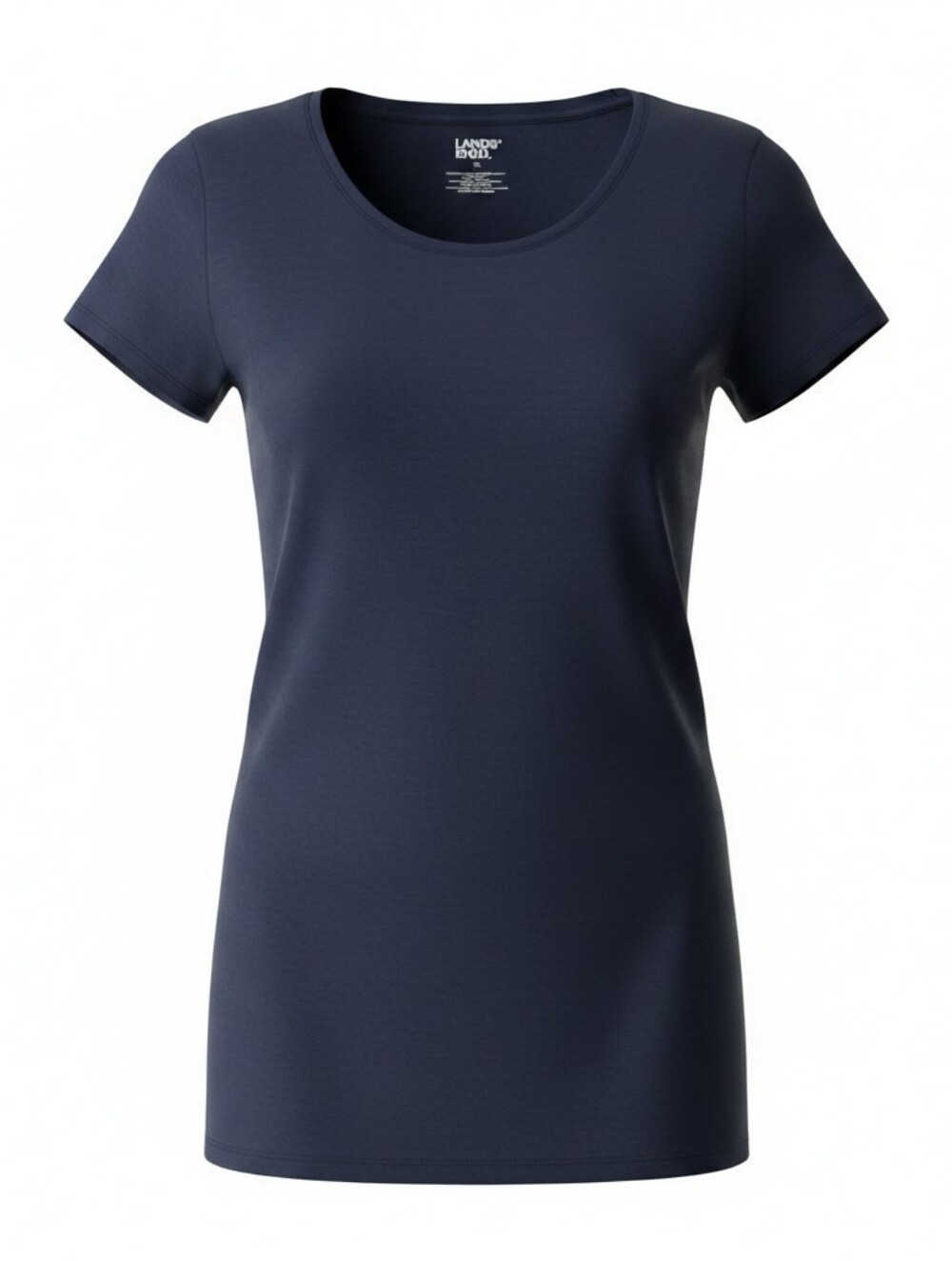 Lands' End Women's Dark Navy Crewneck Short Sleeve Tee Dress
